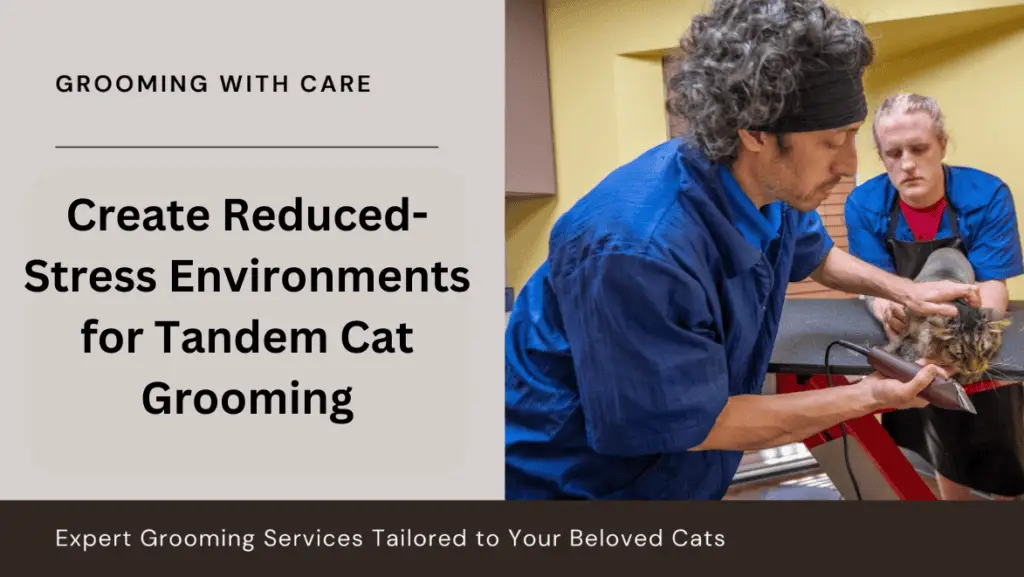 Trauma-informed TANDEM Cat® grooming session at Cats in the City in Portland, Oregon