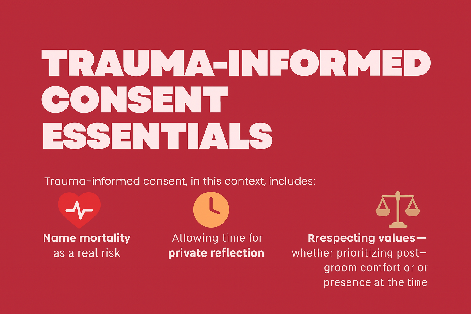 Trauma informed consent essentials graphic